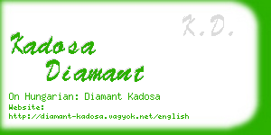 kadosa diamant business card